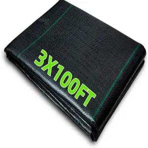 그로우에코 잡초 차단 조경 원단 헤비 듀티 3피트 x 100피트 정원 매트 그라운드 커버 가드닝 멀치 차단기