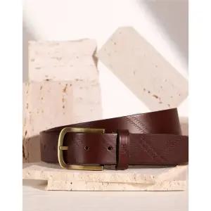 닥스 ACC 선물포장쇼핑백동봉 브라운 통가죽 에딘버러 체크엠보 비조벨트 DBBE4E150 1809081