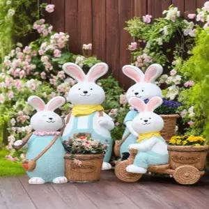 정원 토끼 인형 가든 소품 산책로 화단 마당 조형물 장식