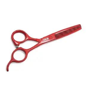 모모 컬러 미용 숱가위(레드) 머리자르는 헤어용 머리용 컷팅 앞머리 가정용