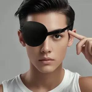 약시 교정용 비접착식 한쪽눈 가림패치 외눈 안대