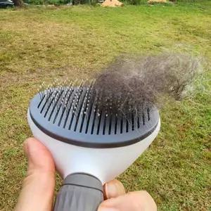 반려견 원터치 개 고양이 빗 털 제거 브러쉬