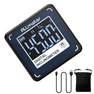 ALL미터 미니 디지털 충전식 레벨 박스 각도 측정기 각도 측정기 경사계 마그네틱 베이스 백라이트 VA 디스플레이