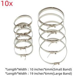 10X 새로운 범용 CV 부츠 클립 키트 스테인레스 스틸 액슬 조인트 압착 클램프 세트 짧은 대형 밴드 자동차
