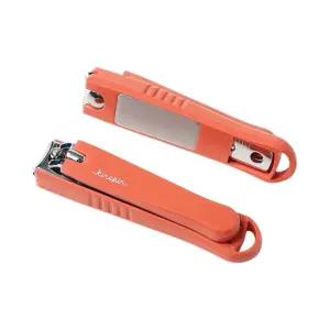 안튀는 대형 손톱깎이 (2p 코랄피치) DK44튐방지 발톱깎이세트 정리 커버 깍기 손질 야외케어 취사용깎이