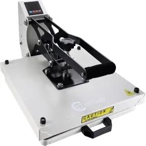 티셔츠용 컬러서브 열 프레스 기계 15x15 디지털 산업 품질 클램셸 전사 승화 인쇄 흰색