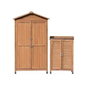 야외창고 원목 농기구 보관함 농막 간이 캐비닛 수납장 소형 조립식