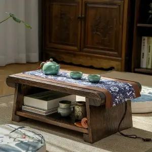 좌식 일본식 다도상 우드 낮은 다도 티테이블 전통 다과상