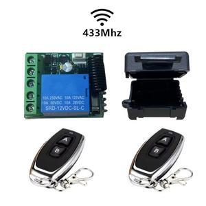 RF 433MHZ 원격 제어 12V 스위치 릴레이 도어 1CH 10A 무선 장치 송신기 전자기 수신기 2CH