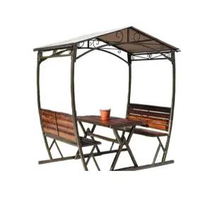 야외 세트 테이블 테라스 의자 카페 철제 지붕