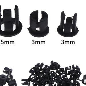 50개 3mm5mm 플라스틱 LED 홀더 클립-베젤 마운트 케이스 하우징 블랙