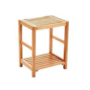 욕실 나무 의자 샤워벤치 원목의자 수납 스툴