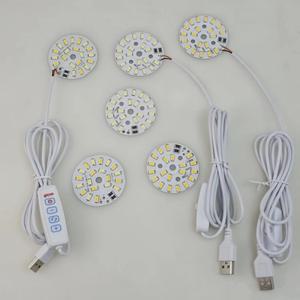 화이트 컬러 DC 5V 10W USB LED 조명 5730 칩 단일 조광기 독서 밤 책상 책 태블릿 램프 스위치 전원 케이