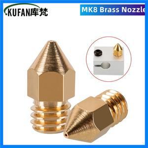 5/10pcs MK8 황동 노즐 1.75/3.0mm 필라멘트 압출기 프린트 헤드 노즐 0.2/0.3/0.4/0.5mm CR10 CR10S Ender