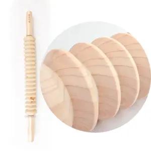 순수편백나무 마사지봉 주판롤러