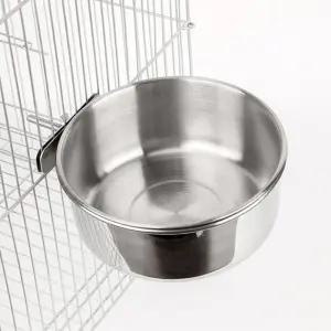 모이통 앵무새 스텐 먹이통 물통 걸이형 밥그릇 대형