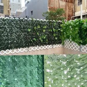 가림막 테라스 차양막 플라스틱 잎 울타리 식물 인테리어