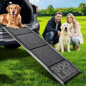 대형 반려동물을 위한 반려견 경사로 71인치 * 17인치 펠트 표면 반려동물 자동차 및 계단 미끄럼 방지