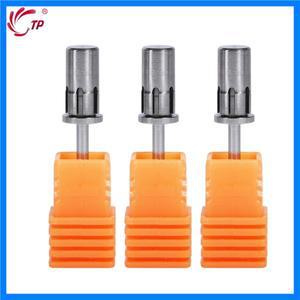 네일 드릴 비트 스테인레스 스틸 페디큐어 그라인딩 캡 전문 살롱 네일 도구 페디큐어 샌딩 맨드릴 용 페디