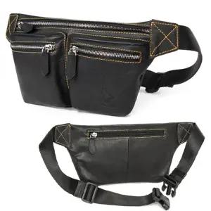 멀티 포켓 두꺼운 가죽을 활용한 가죽 힙색 1907 TjG9+5QZd