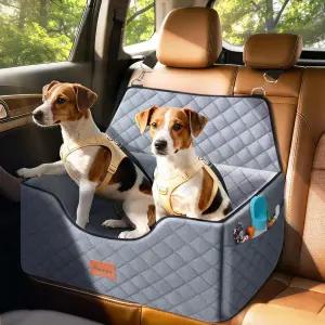 대형견용 반려견 카시트 반려동물 분리형 세척 가능한 부스터 시트 수납 포켓이 있는 여행용 침대 및