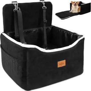 최대 35파운드의 중소형 반려견을 위한 EE 반려견 카시트 분리 가능한 보호 가죽 커버가 있는 부스터 청소