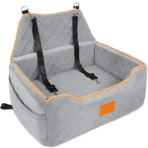 대형/중형견을 위한 XIEAOZEE 반려견 카시트 55Lbs 이하 또는 2마리 작은 강아지를 부스터 시트 두꺼운