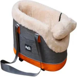 소형견 및 고양이를 위한 센터 콘솔 반려견 카시트 안전 목줄이 있는 고급 플러시 반려동물 세척 가능한