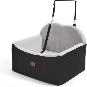 소형견을 위한 웜 인슐라 반려견 카시트 수납 포켓 안전벨트가 있는 분리형 부스터 중형견을 반려동물 쿠션