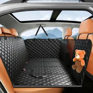 뒷좌석용 HOB4U 반려견 카시트 커버 반려견용 하드 바텀 뒷좌석 익스텐더 자동차 SUV 및 트럭용 해먹 -