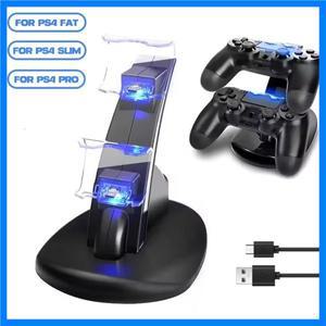 PlayStation 4 용 컨트롤러 충전기 PS4 Slim/PS4 Pro 게임 패드 액세서리 LED 듀얼 고속 도킹 스테이션