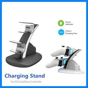 PS5 무선 컨트롤러 충전기 도크 용 스탠드 게임 패드 Playstation 5 슬림 액세서리 듀얼