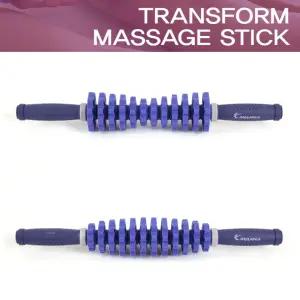 3가지 모드 변형 마사지 스틱 퍼플종아리롤러 허벅지 지바 지봉 기구 안마