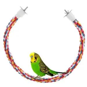 횃대 앵무새 컬러 장남감 그네 휴식공간 1P 80cm 놀이터