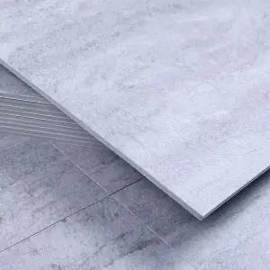 3t 점착식 데코타일 무광 트레버틴 그레이 wbti6-15 형 실내인테리어 주방타일및보수