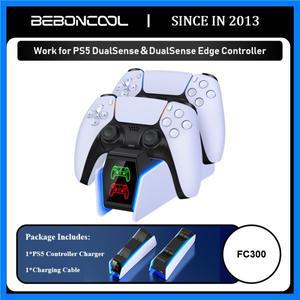 PlayStation 5용 컨트롤러 충전 스테이션 듀얼 고속 LED 표시기 스탠드 도킹 ps5 액세서리