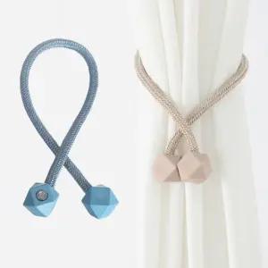 큐브모양 다각형 커튼장식 커텐 고정 고리 홀더 타이백 자석 집게