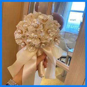 웨딩 부케 재료 키트 진주 조개 수제 신부 친구 선물 신모델 신부 핸드헬드 꽃꽂이