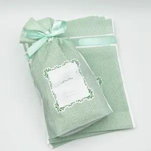 리본 선물포장 봉투 답례품 구디백 민트 ST 50매