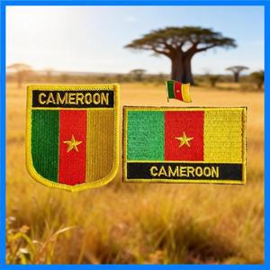 카메룬 국기 자수 패치 금속 브로치 소형 컬렉션 기념품 DIY 선물 (옷, 팔찌 등에 부착 가능)