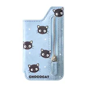 접착식 미니 지갑-초코캣카드 캐릭터 식지갑 핸드폰 휴대폰 자석 휴대용