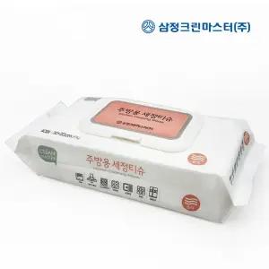 주방용 세정티슈 캡형 40매 30X20cm 기름때제거 행주 기름 찌든때 스크럽