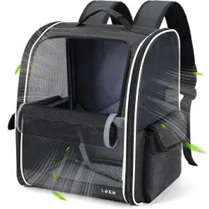 레키리스 고양이 배낭 캐리어 소형 중형 강아지를 위한 통기성 메쉬가 있는 강아지 여행 하이킹을 위해