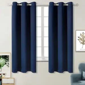 미드나잇 아일릿 암막커튼 2장세트(132x160cm) (네이비) 인테리어 심플 홈인테리어 창문 사계절 침실 난방