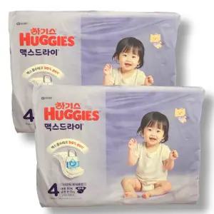 하기스 2025 맥스드라이 밴드 공용 4단계 60매 2팩