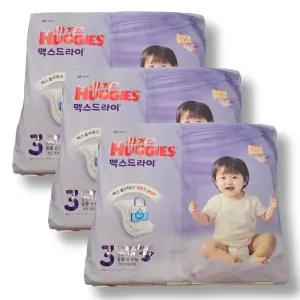 하기스 2025 맥스드라이 밴드 공용 3단계 72매 3팩