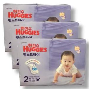 하기스 2025 맥스드라이 밴드 공용 2단계 58매 3팩