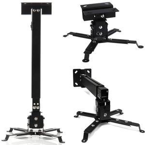 가정 및 사무용 프로젝터를 위한 Yuarisx 프로젝터 마운트 벽 천장 브래킷 높이 기울기 조절 가능한 팔 DLP LCD 프로젝션