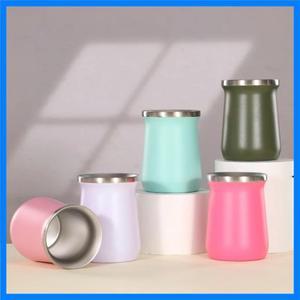 Yerba Mate 컵 304 스테인레스 스틸 이중 벽 8oz Bombillas 청소 브러시 티 보온병이있는 아르헨티나 조