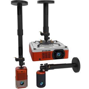 PropVue 유니버설 프로젝터 마운트 - 사무실 및 가정용 미니 프로젝터용 조절 가능한 천장 또는 벽 풀 모션, 간편한 설치, 360 회전, 길이 13.8인치에서 21인치까지